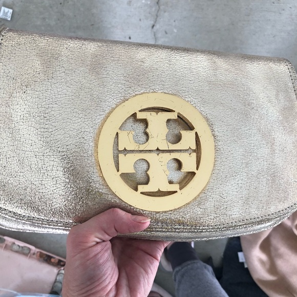 Tory Burch Bags Tory Burch Gold Clutch Bag Poshmark